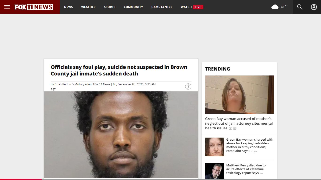 Probe begins on Brown County jail inmate's sudden death